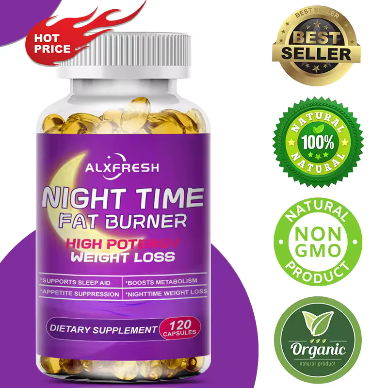 Nighttime Sleep Capsules Improve Sleep Quality Relieve Anxiety Relax Nerves Suppress Appetite Boosts Metabolism Manage Weight