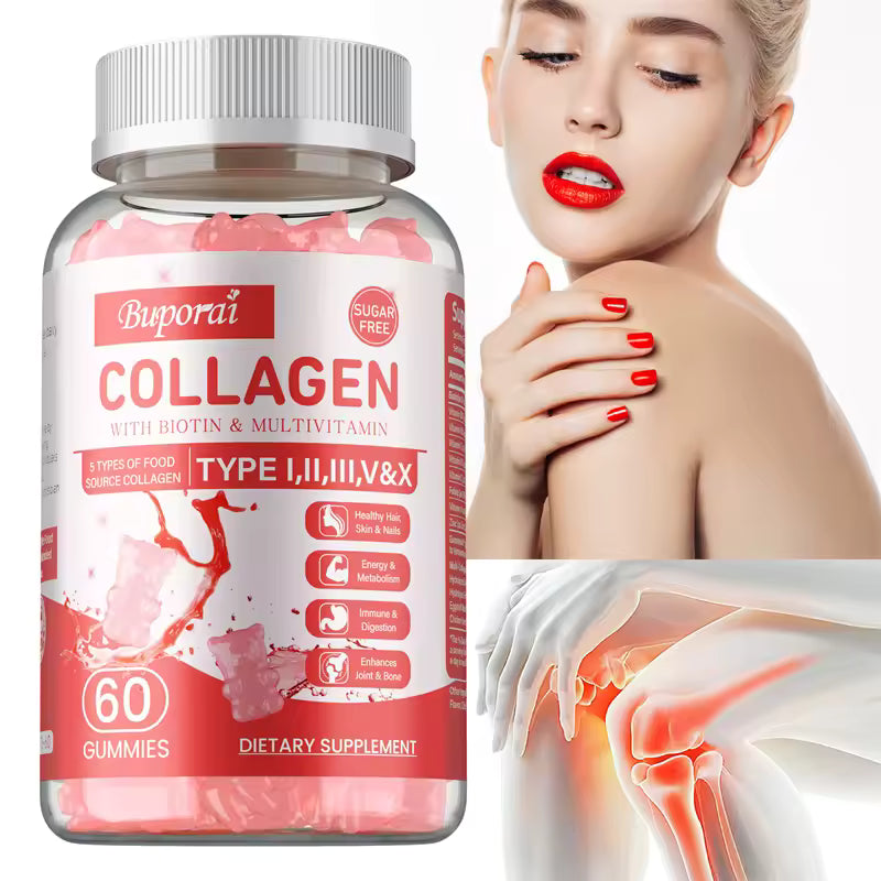 Collagen Gummies - Brighten Skin Tone, Whiten and Anti-aging, Anti-oxidation, Enhance Immunity, Anti-wrinkle
