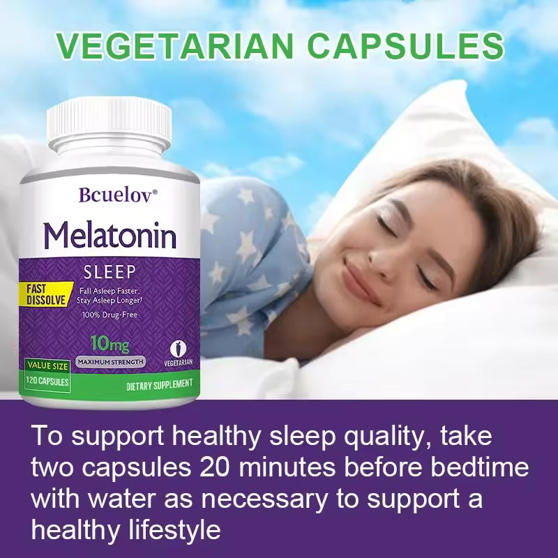 Sleep Melatonin Gel-Adult Sleep Supplement, Faster, Relieve Insomnia, Supplement Melatonin, Healthy Sleep