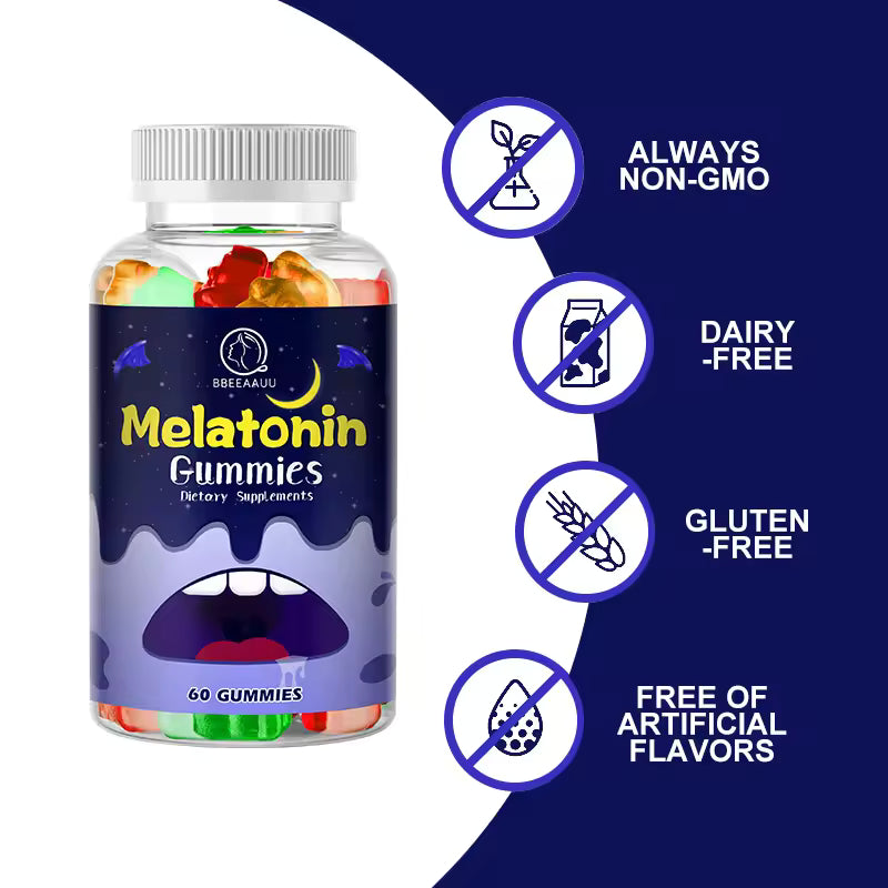 10mg Melatonin Gummies Sleep Better Adjust time Difference Immunity Health Good Night Deep Sleep Good Mood