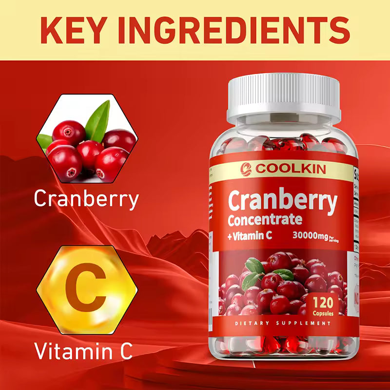 Cranberry Capsules - Beauty and Skin Care, Urinary Tract Health, Anti-aging, Eye Protection, Improve Appetite