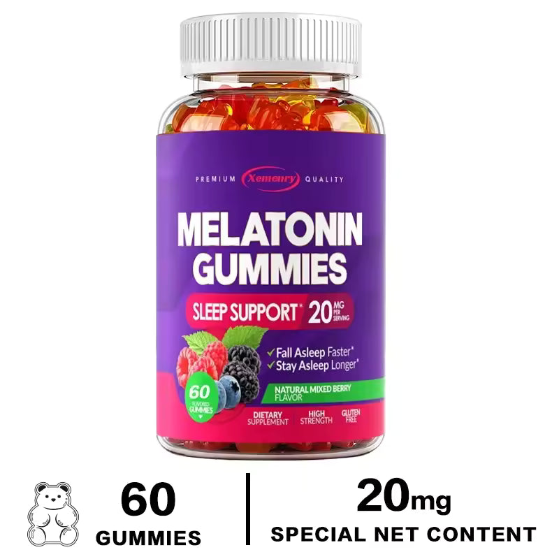 Melatonin Gummies - Enhances Immunity, and Supports Health, Improves Insomnia, Relieves Stress, Promotes Sleep