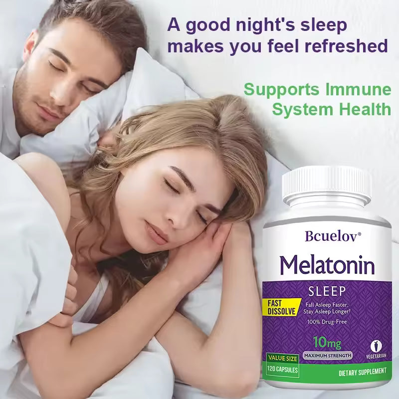 Sleep Melatonin Gel-Adult Sleep Supplement, Faster, Relieve Insomnia, Supplement Melatonin, Healthy Sleep