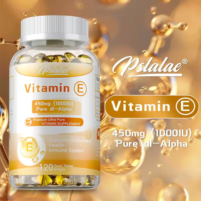 Vitamin E - Reduces Fine Lines and Wrinkles, Increases Skin Elasticity, Supports Anti-aging, Improves Skin Hydration, Eye Health
