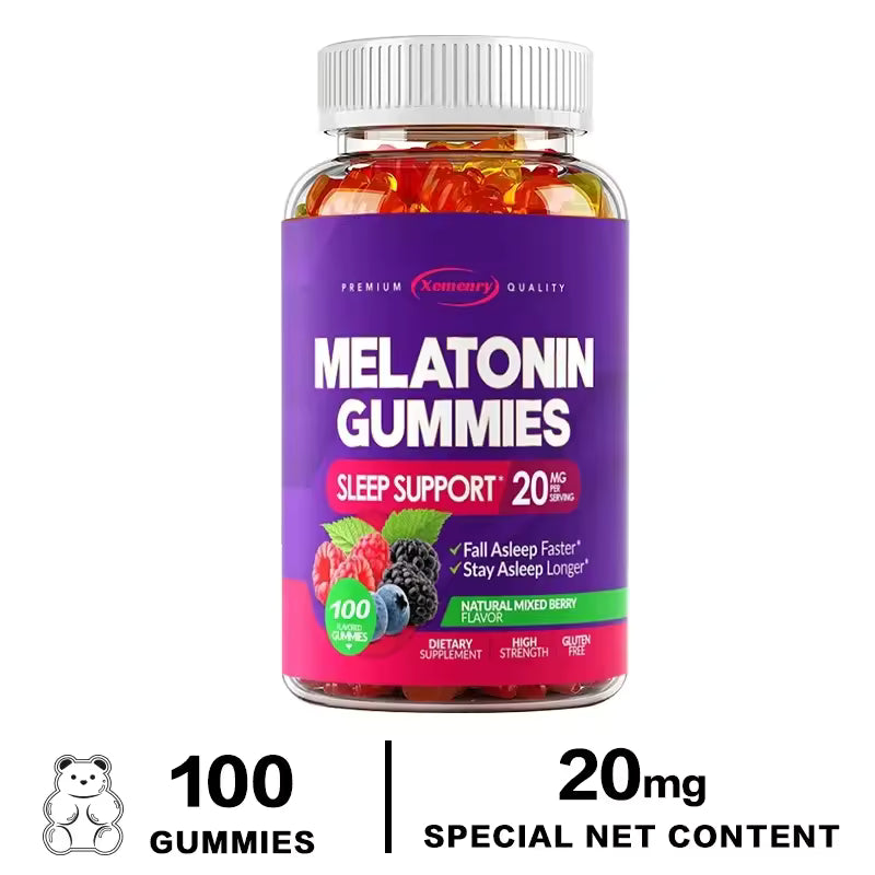 Melatonin Gummies - Enhances Immunity, and Supports Health, Improves Insomnia, Relieves Stress, Promotes Sleep