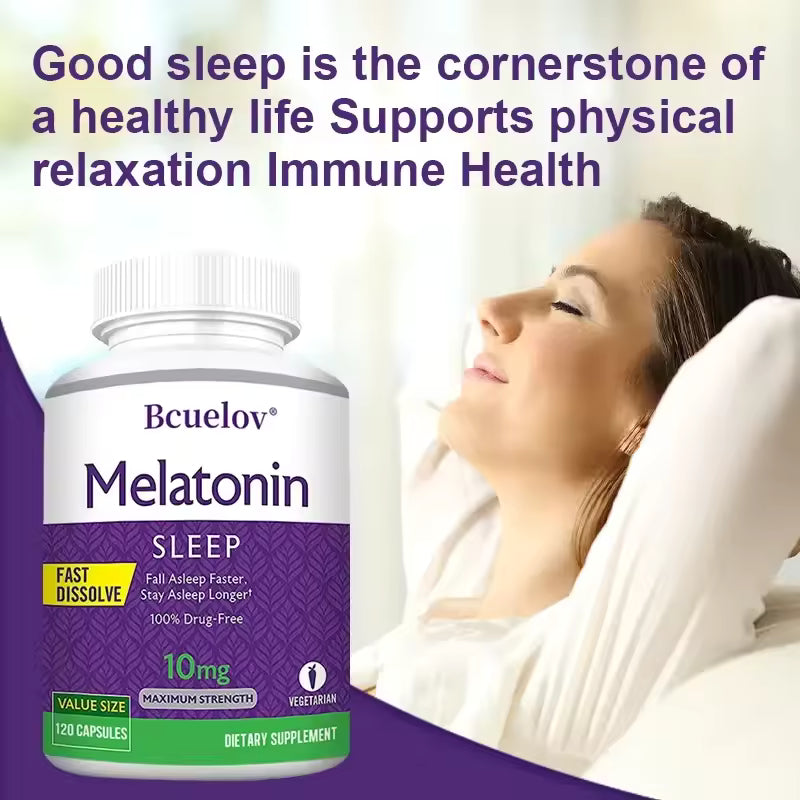 Sleep Melatonin Gel-Adult Sleep Supplement, Faster, Relieve Insomnia, Supplement Melatonin, Healthy Sleep