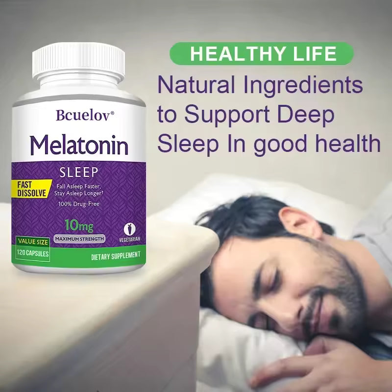 Sleep Melatonin Gel-Adult Sleep Supplement, Faster, Relieve Insomnia, Supplement Melatonin, Healthy Sleep