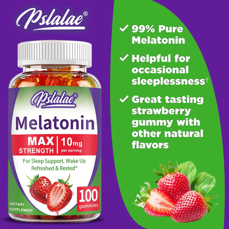 Melatonin Gummy - Support Deep Sleep, Relieve Anxiety, Improve Sleep Quality, Enhance Immunity, and Increase Mental Vitality