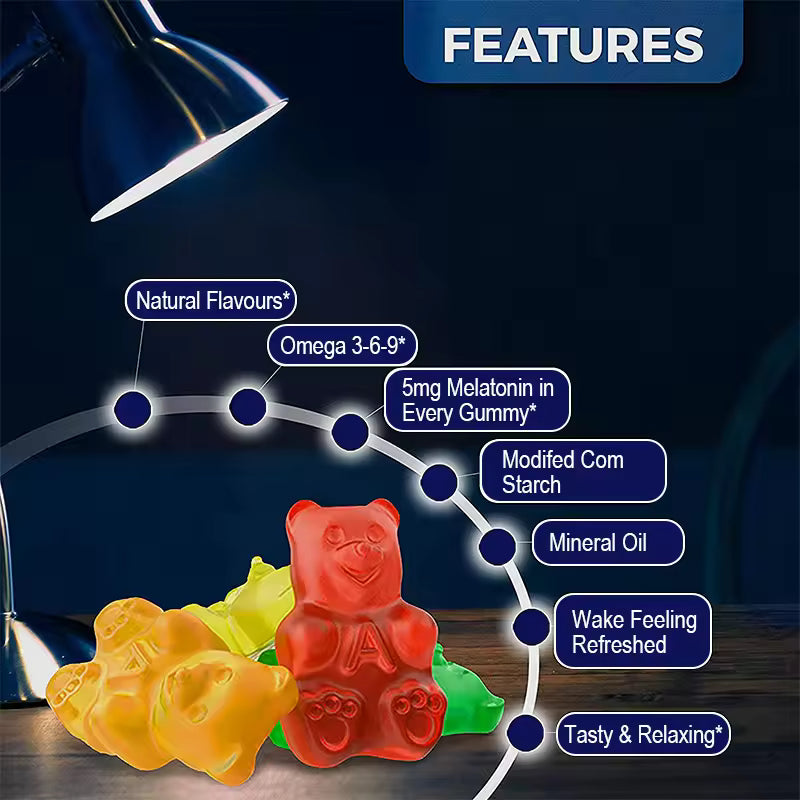 10mg Melatonin Gummies Sleep Better Adjust time Difference Immunity Health Good Night Deep Sleep Good Mood