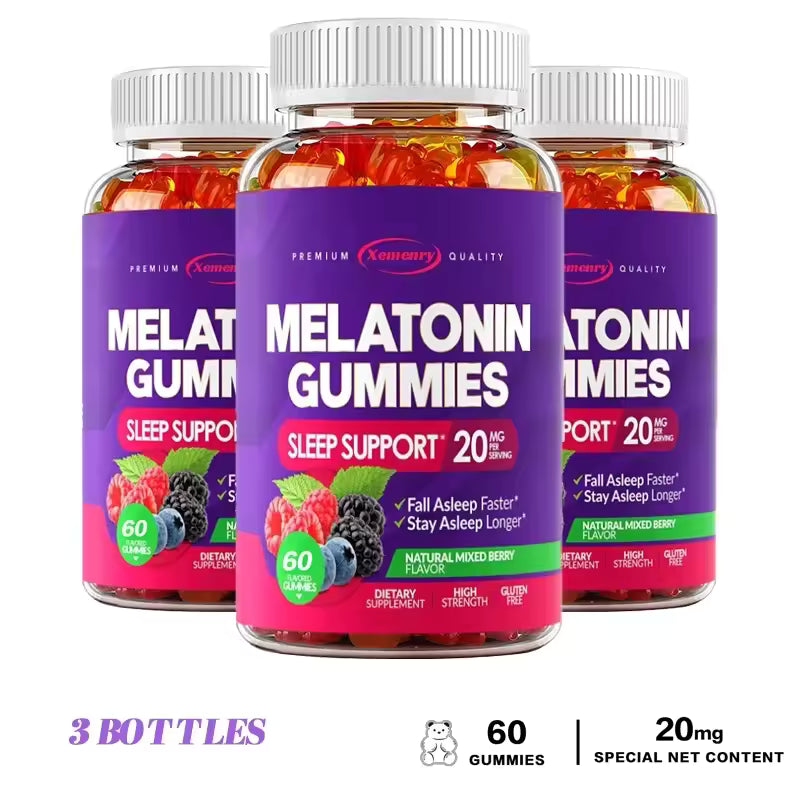 Melatonin Gummies - Enhances Immunity, and Supports Health, Improves Insomnia, Relieves Stress, Promotes Sleep