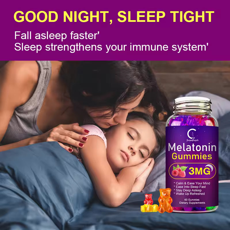 GPGP Greenpeople Melatonin Gummies Anxiety Stress Relief Help Sleep Save Insomnia Body clock adjustment For Adult and children