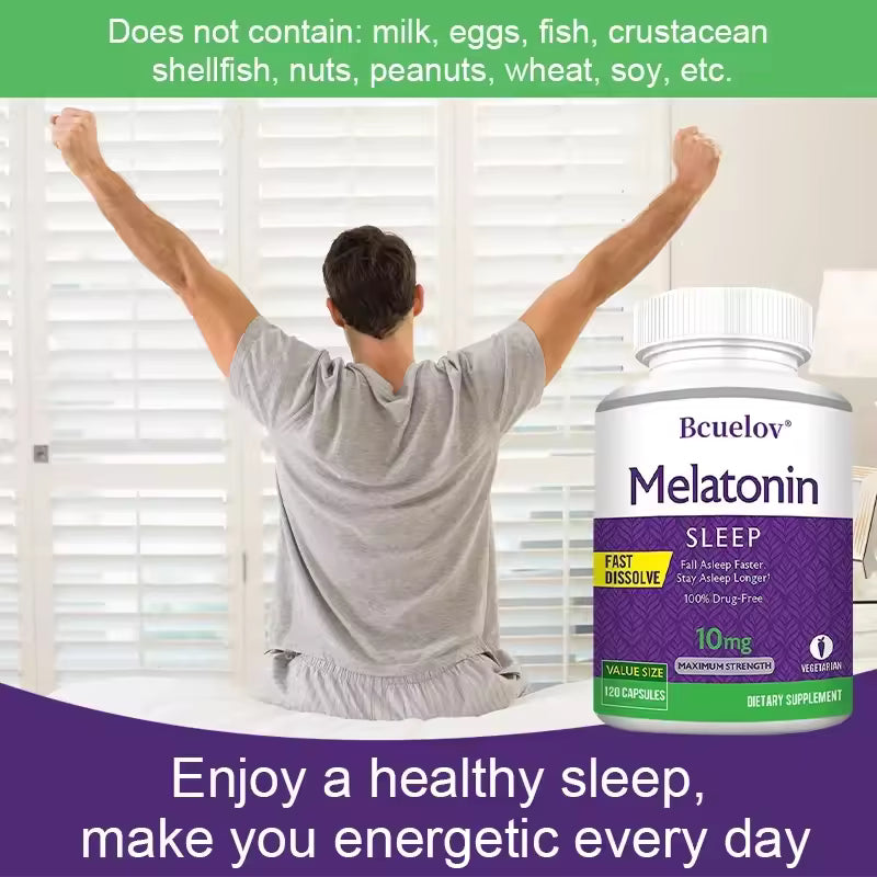 Sleep Melatonin Gel-Adult Sleep Supplement, Faster, Relieve Insomnia, Supplement Melatonin, Healthy Sleep