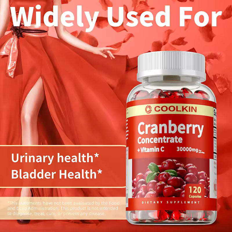 Cranberry Capsules - Beauty and Skin Care, Urinary Tract Health, Anti-aging, Eye Protection, Improve Appetite