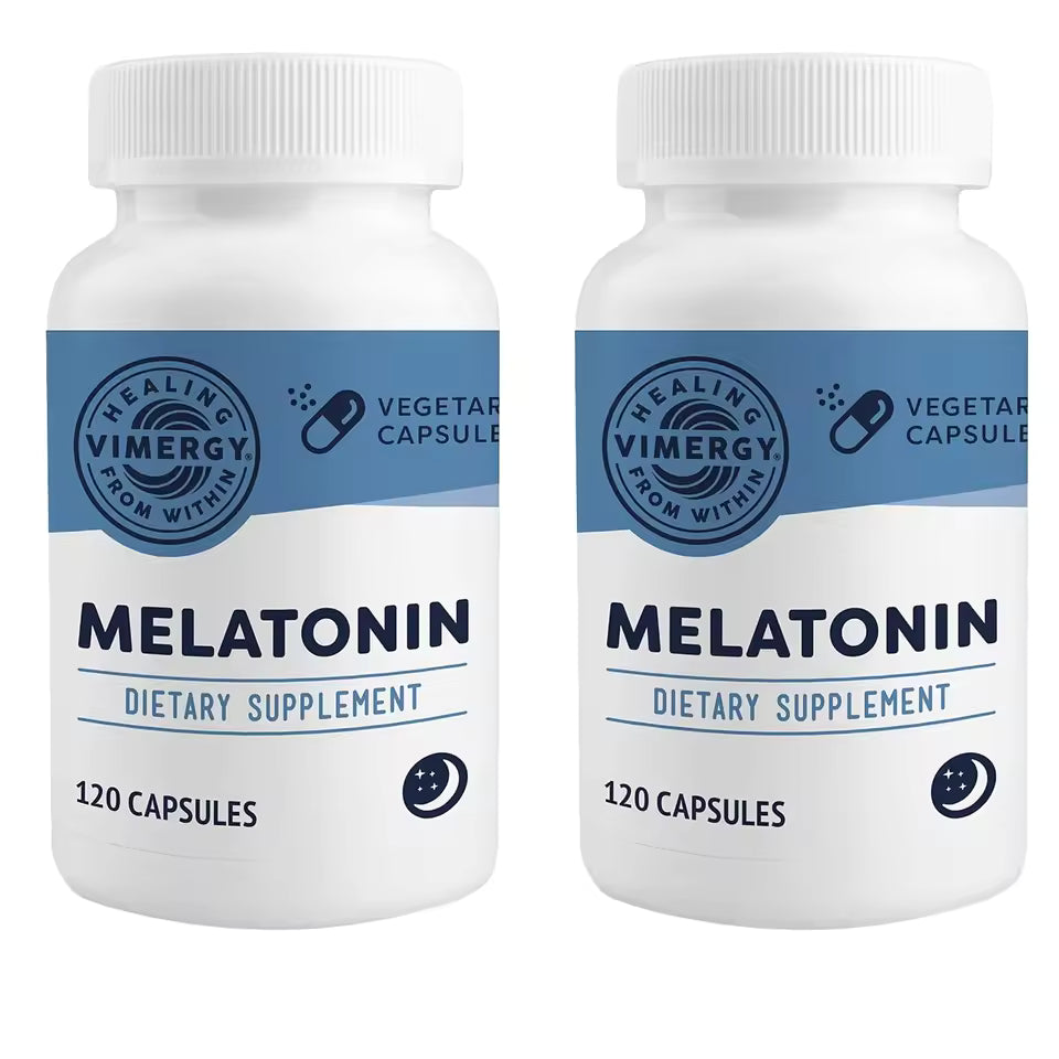 Melatonin Supplement Capsules 5mg - Helps To Relax and Promote Healthy Sleep, Regulate Sleep Schedule and Reduce Stress